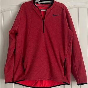Nike Red Dri-FIT Quarter-Zip Top